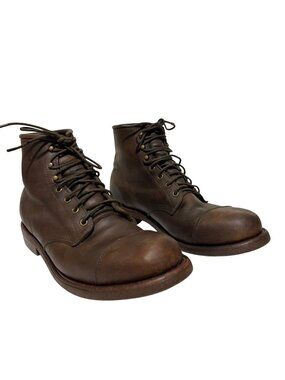 Vtg L.L. Bean Men's Sz 10.5 Chippewa Boots Katahdin Iron Works Brown Leather
